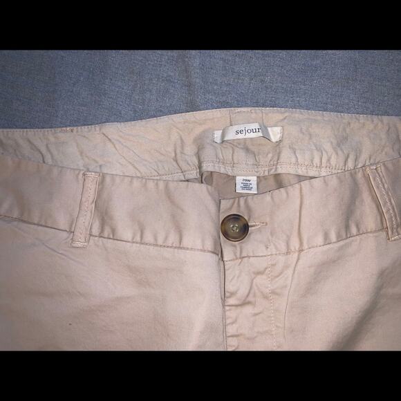 SEJOUR‎ Cropped Oxford Pants. 20W. Tan - Picture 6 of 8